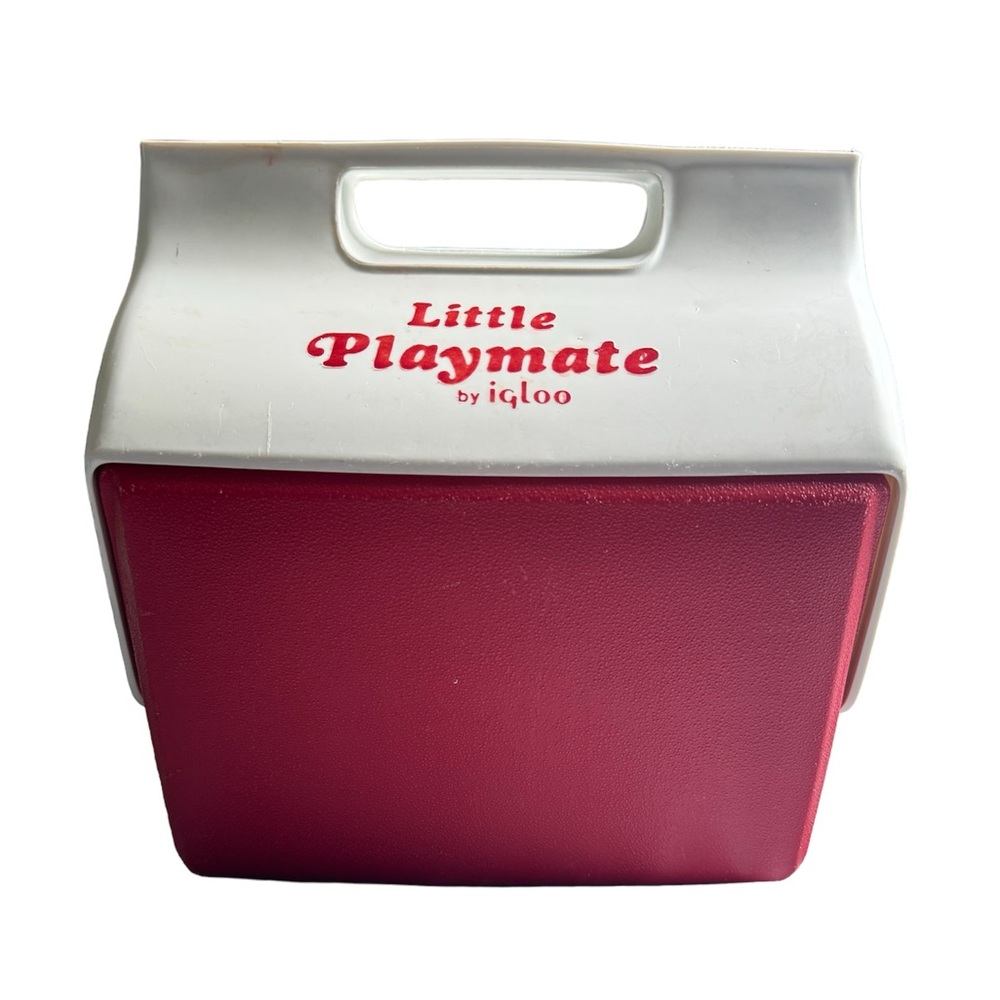 Vintage 1982 Little Playmate Cooler by Igloo Personal Lunch 6 Pack Red & White